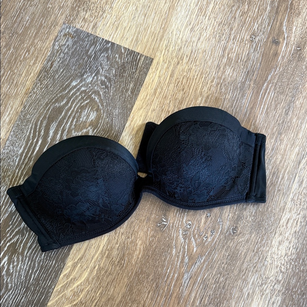 Strapless Black Lace T-Shirt Bra - Women Intimates